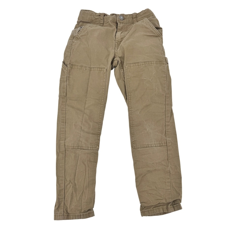 Levi Strauss Kids 502 Carpenter Pants Size 7 Regular Taper Khaki Workwear Dads